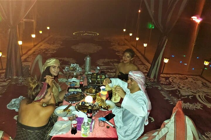 Private Romantic Dubai Desert Dinner with Camel Ride, Dune Bashing & Falcons photo 4