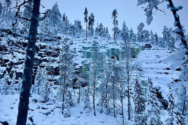 Korouoma Frozen Waterfalls Hiking Tour — Ice-Wall Hike Near Rovaniemi