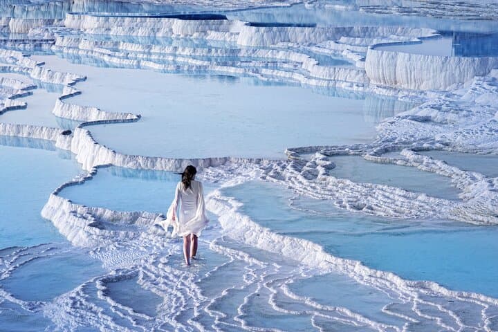 Pamukkale and Hierapolis Day Trip from Side: Cotton Castle, Thermal Pools & Ancient Ruins photo 5