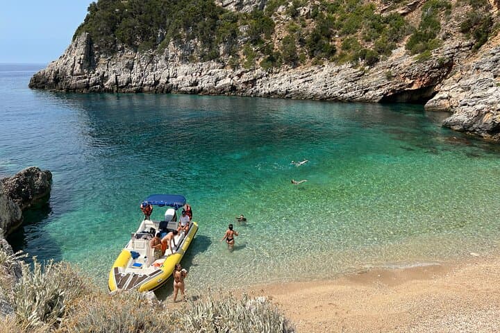 Vlore Speedboat to Haxhi Ali Cave & Dafina Bay: Private Karaburun Peninsula Tour