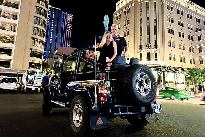 Ho Chi Minh Night by Jeep and Saigon River Dinner Cruise: Private Evening Tour photo 3