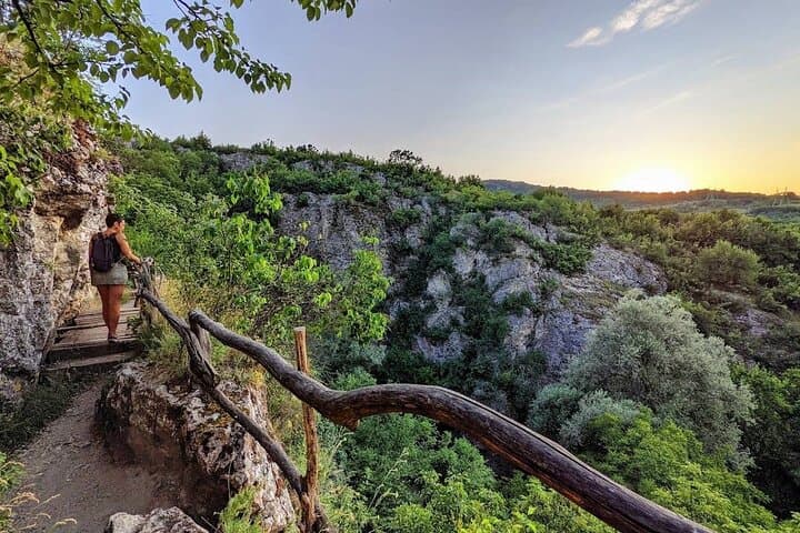 Day trip to Ivanovo Rock‑Hewn Churches, Hotnitsa Waterfall & Tsarevets Fortress from Bucharest