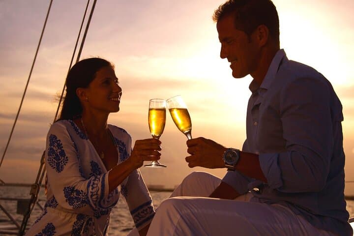 Riviera Maya Sunset Catamaran Cruise with Beach Club Access