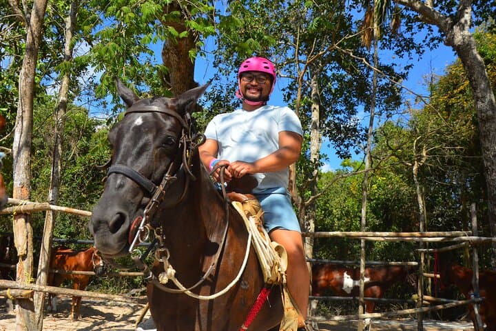 ATV, Zipline & Cenote Swim with Horseback on the Ruta de los Cenotes photo 4