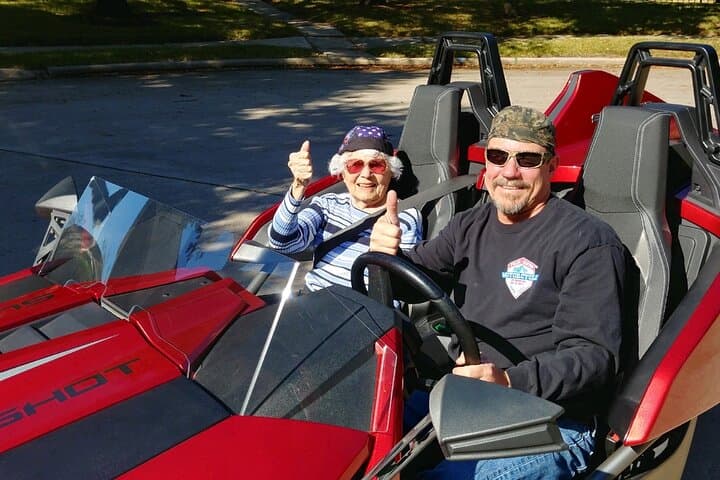 Open-Air Polaris Slingshot Tour Through Northwest Houston Back Roads