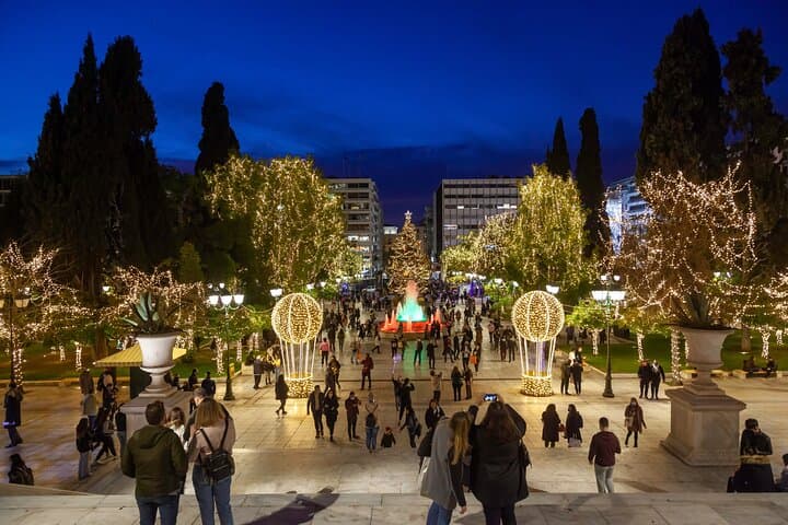 Athens Christmas Walking Tour: Private Holiday Markets & Syntagma Lights