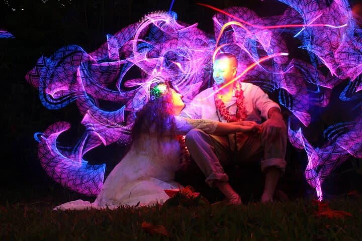 Hilo Bay Light-Painting Beach Session — Big Island Night Photography photo 2