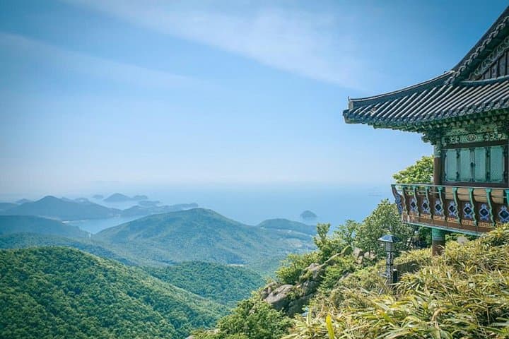 Namhae Geumsan Boriam Hermitage Day Tour from Busan: Coastal Peaks & Temple Views