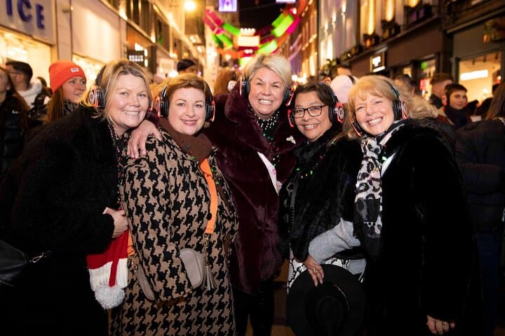 Silent Disco Christmas Lights Walking Tour — West End London