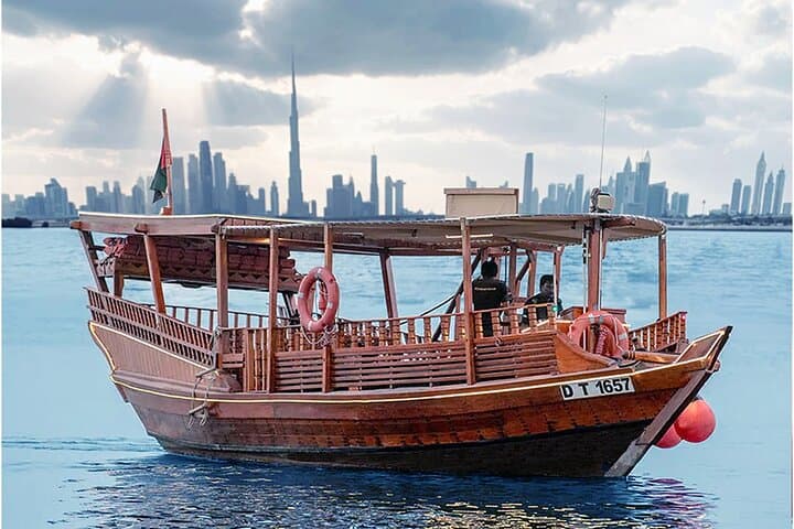Dubai Canal Abra Sunset Cruise with Burj Khalifa Views