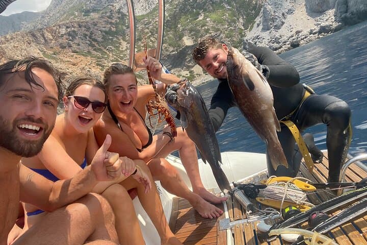 Spear-to-Table: Gramvousa & Balos Boat Fishing and Shore Feast from Chania photo 1