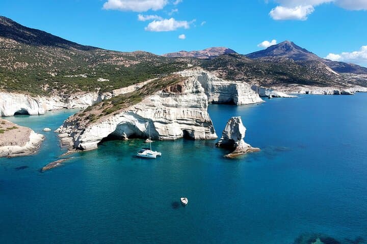 West Milos Catamaran Cruise: Kleftiko & Sykia Cave Snorkel Experience photo 3
