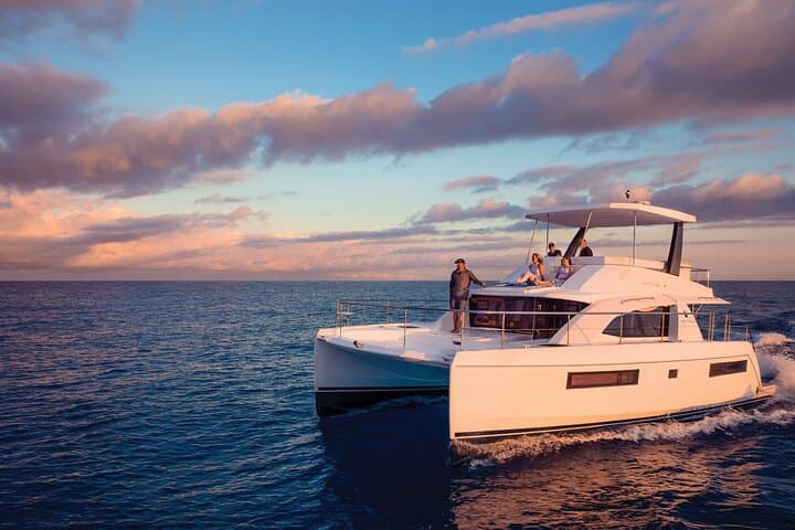 Sunset Catamaran Cruise with Dinner from Mandraki to Kalithea, Rhodes