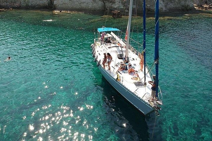 Sailing Milos & Poliegos: Kleftiko Caves, Gerakas Beach and Blue-Water Snorkel Cruise photo 3