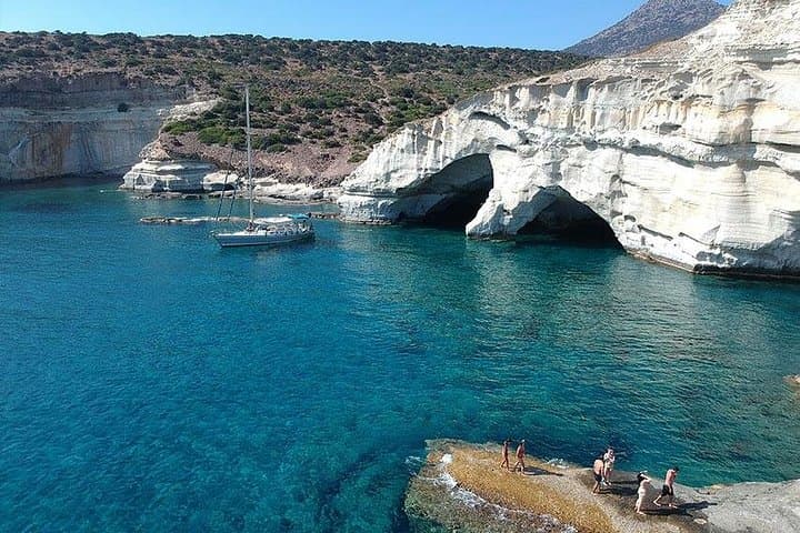 Sailing Milos & Poliegos: Kleftiko Caves, Gerakas Beach and Blue-Water Snorkel Cruise photo 1