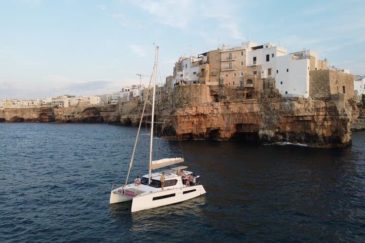 Polignano a Mare Catamaran Aperitif Cruise: Swim, Caves & Paddleboard