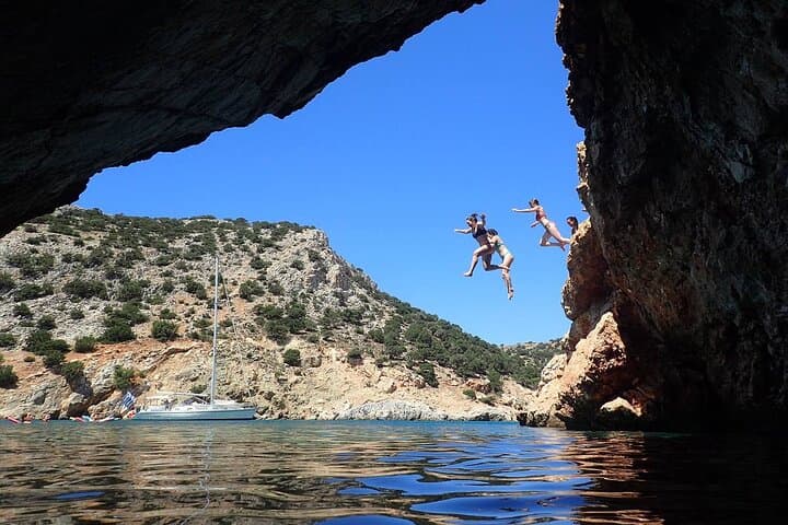 Private Full-Day Yacht Cruise from Naxos: Blue Lagoon, Rina Cave & Small Cyclades photo 4