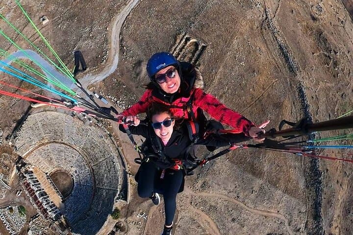 Soar Over Pamukkale: Tandem Paragliding Above the White Cliffs photo 5