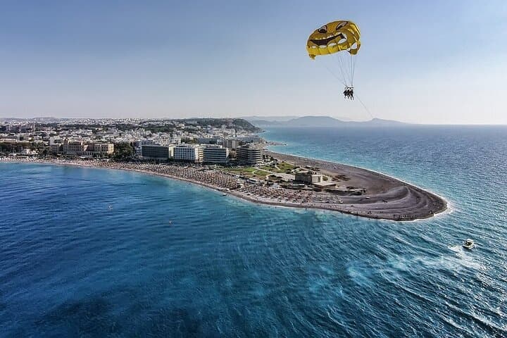 Private Parasailing at Rhodes' Elli Beach — Aerial Views of Mandraki & Monte Smith photo 2