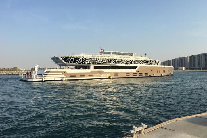 Lotus Dinner Cruise in Dubai Marina: 2.5-Hour Luxury Yacht Buffet & Tanura Show
