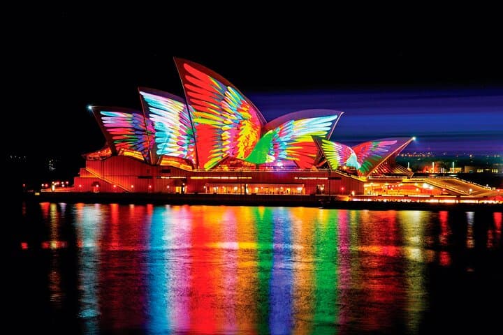 Vivid Sydney 90-Minute Harbour Catamaran Cruise — Canapés & Iconic Night Views