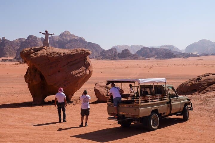 Wadi Rum Jeep Safari and Bedouin Overnight: Full-Day Jeep Tour with Dunes, Canyons & Camp photo 2