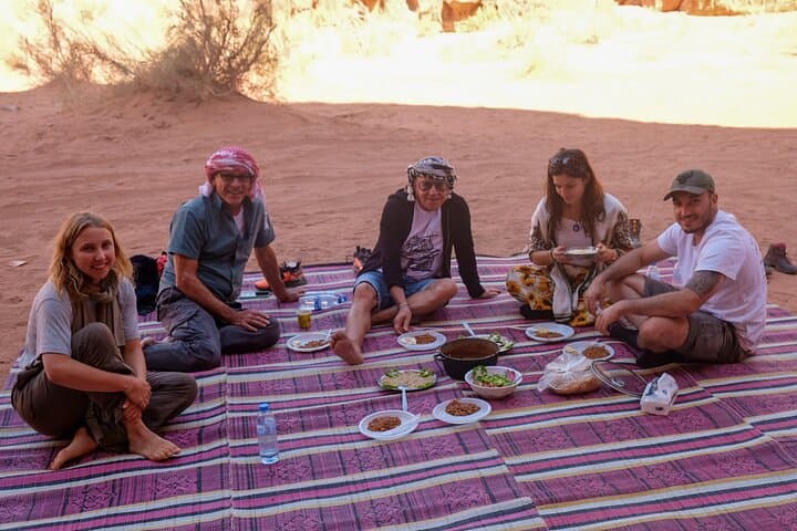 Wadi Rum Jeep & Camel Overnight: Bedouin Camp Half-Day Tour from Wadi Rum Village
