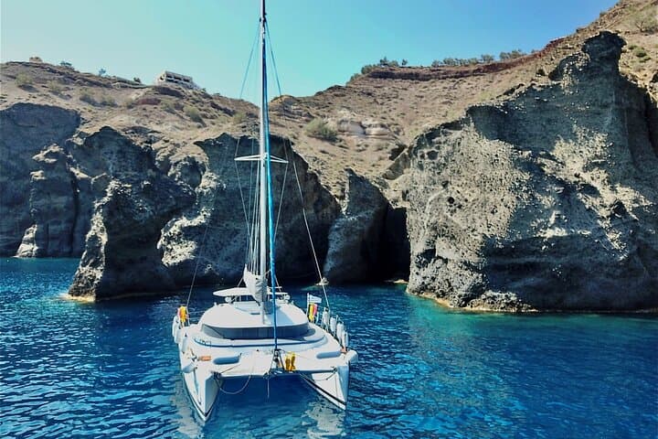 Santorini Catamaran Cruise: Red Beach, Hot Springs & BBQ Day Sail photo 6