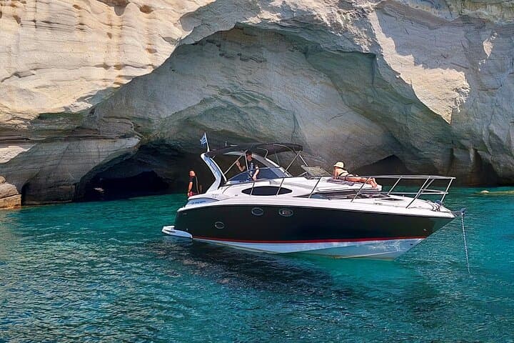 Speed Blue Private Cruise: Kleftiko, Tsigrado, Gerakas & Paliochori Day Trip from Milos