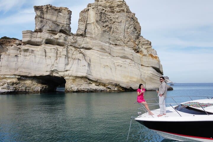 Speed Blue Private Cruise: Kleftiko, Tsigrado, Gerakas & Paliochori Day Trip from Milos photo 3