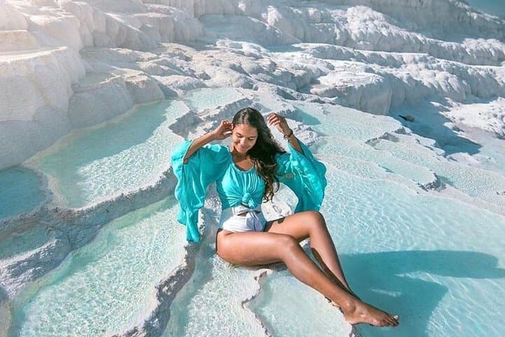 Pamukkale and Hierapolis Day Trip from Side: Cotton Castle, Thermal Pools & Ancient Ruins