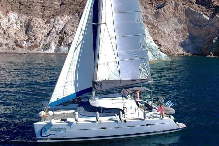 Full-Day Santorini Catamaran Cruise to Ios — Swim, BBQ & Caldera Sunset photo 4