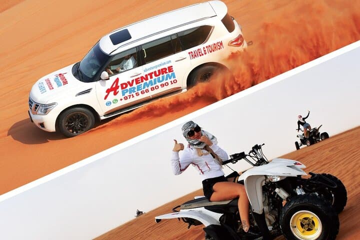 Red Dunes Rush: Lahbab Desert Safari with Quad Bikes, Sandboarding & Camels photo 5