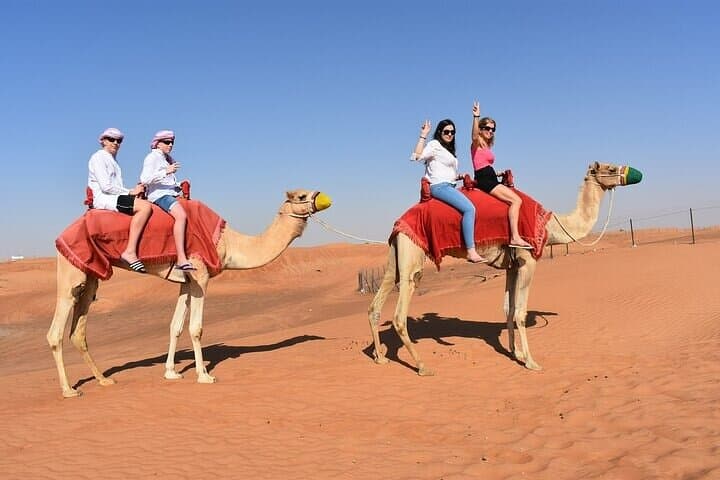 Red Dunes Rush: Lahbab Desert Safari with Quad Bikes, Sandboarding & Camels photo 2