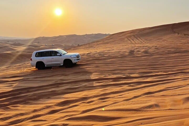 Dubai Frame and Arabian Desert Safari: Sunset Dunes & Skyline Views
