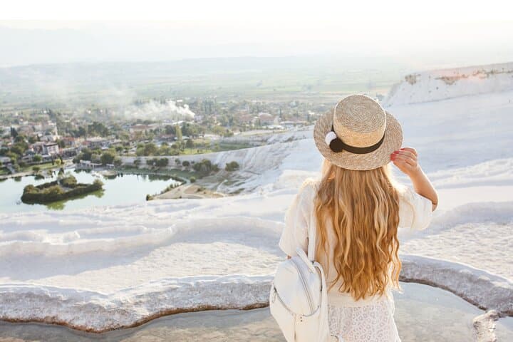 Pamukkale Day Trip from Kusadasi: Walk the White Terraces, Explore Hierapolis & Swim Thermal Pools