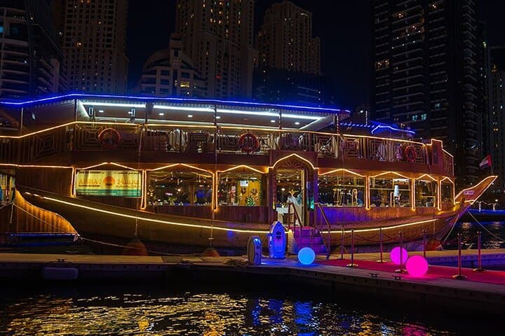 Dhow Dinner Cruise Dubai Creek: Evening Buffet & Illuminated Gold Souk Views