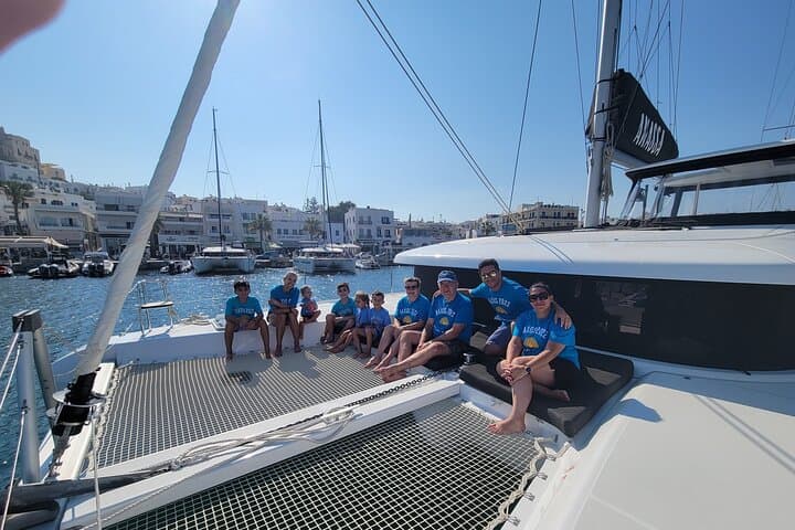 Private Catamaran Cruise Around Naxos: All-Inclusive Sailing & Snorkeling photo 4
