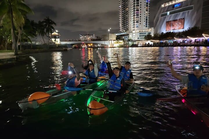 LED Clear Kayak Miami City Lights — Night Paddle Through Brickell photo 5