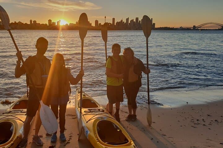 Sydney Harbour Sunset Dinner Paddle — Kayak to Shark Island for Dinner photo 2