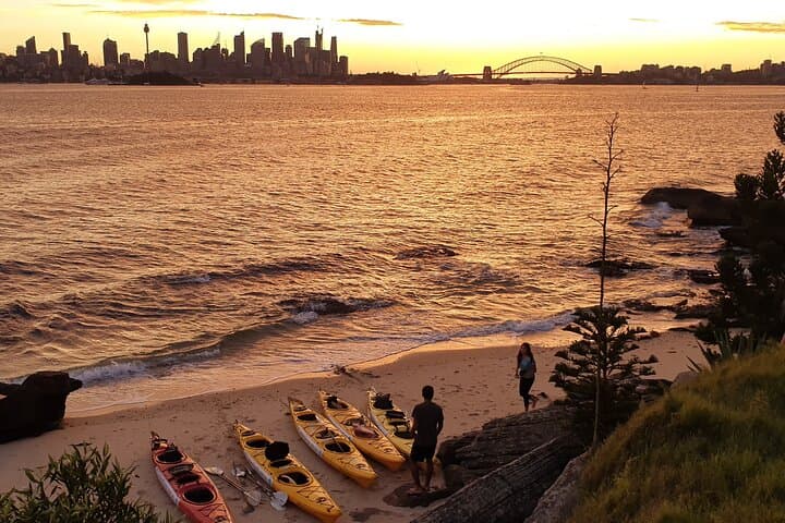 Sydney Harbour Sunset Dinner Paddle — Kayak to Shark Island for Dinner photo 5