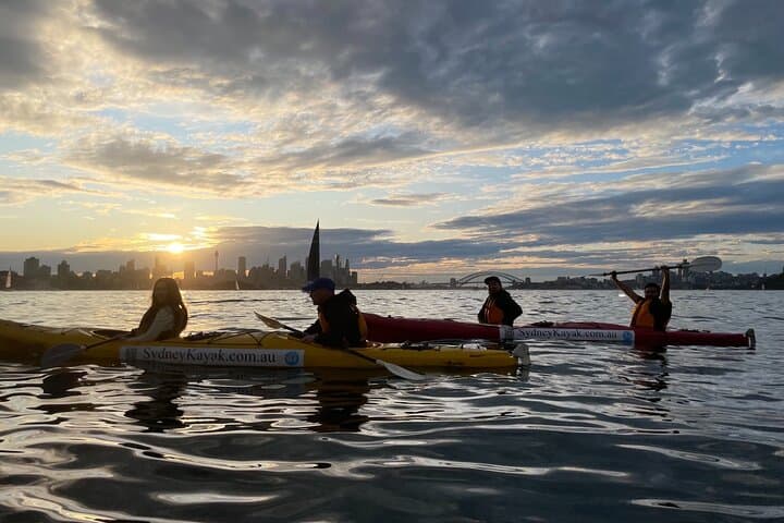 Sydney Harbour Sunset Dinner Paddle — Kayak to Shark Island for Dinner photo 6