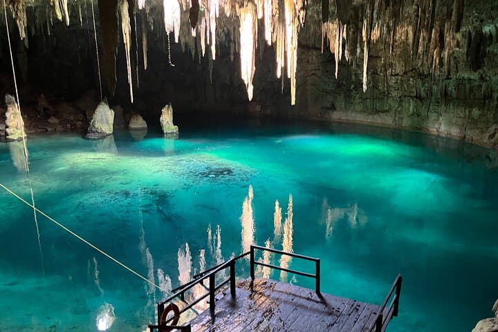 Cenotes Tour from Valladolid: Swim Underground Blue Caverns with Local Lunch photo 3