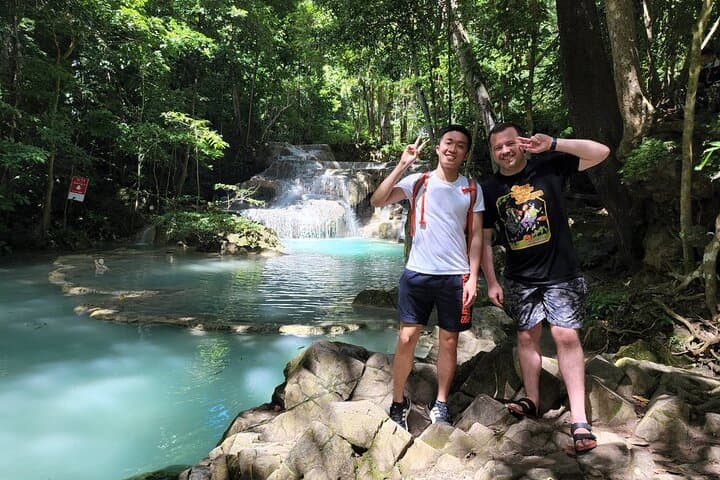 Erawan Waterfall & River Kwai: Private Full-Day Bamboo Rafting in Kanchanaburi