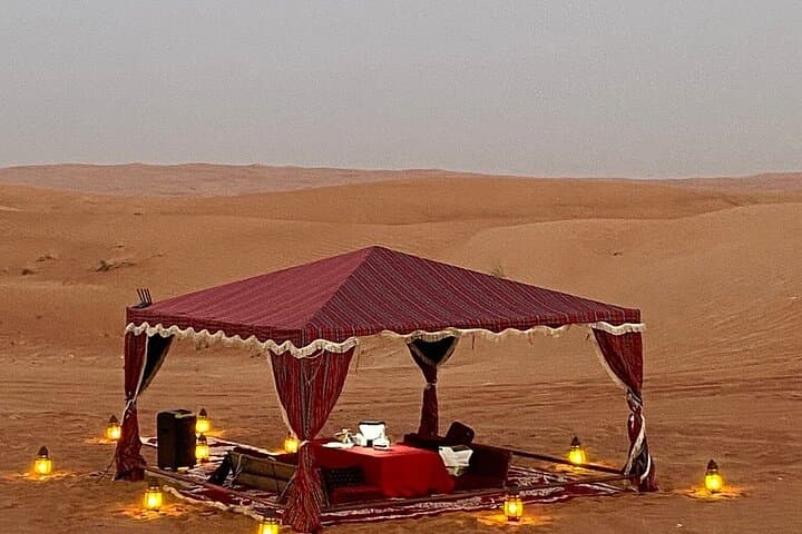 Romantic Private Desert Safari in Dubai: Private Camp, Dune Bashing & Starry Dinner photo 2