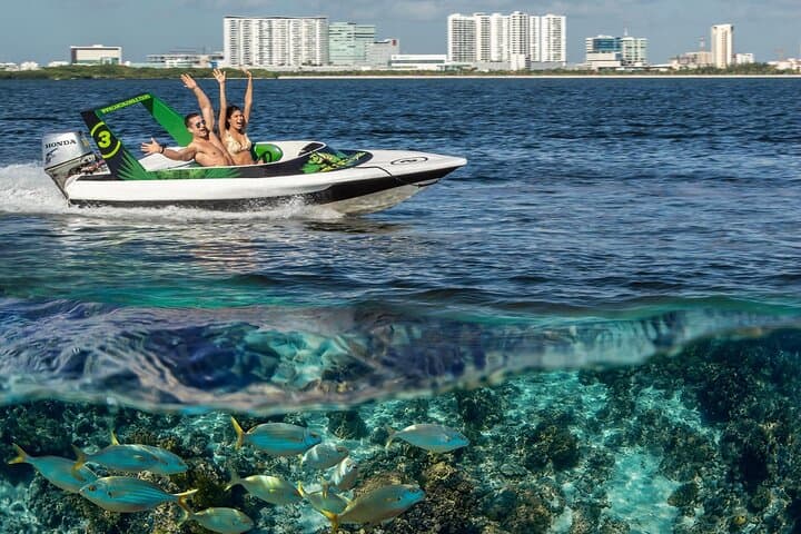 Drive a Speedboat and Snorkel in Nichupté Lagoon, Cancun photo 2