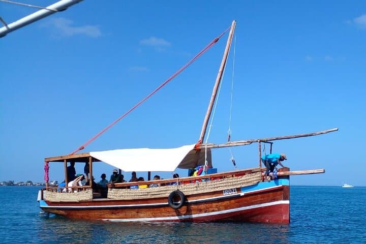 Wasini Dolphin Spotting Tour — Kisite Marine Park Snorkel, Sandbank & Slave Caves from Diani