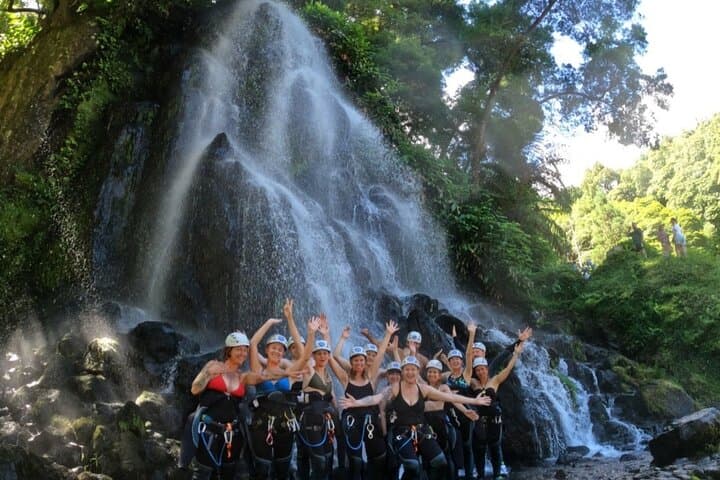 Canyoning in Ribeira dos Caldeiroes — Azores Waterfall Rappels & Jumps