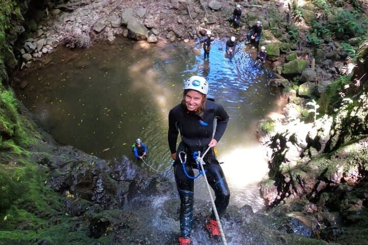 Canyoning in Ribeira dos Caldeiroes — Azores Waterfall Rappels & Jumps photo 3