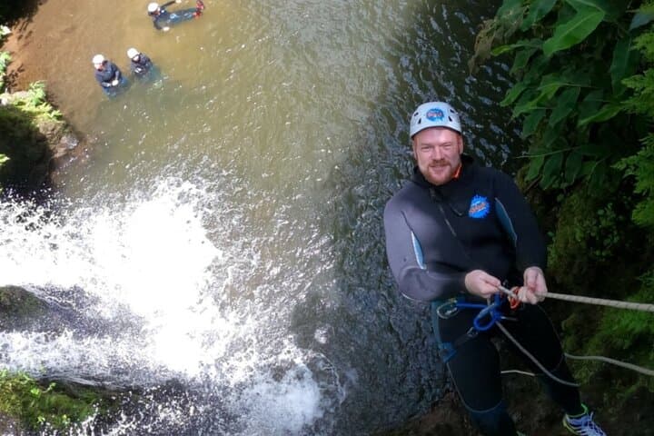 Canyoning in Ribeira dos Caldeiroes — Azores Waterfall Rappels & Jumps photo 4